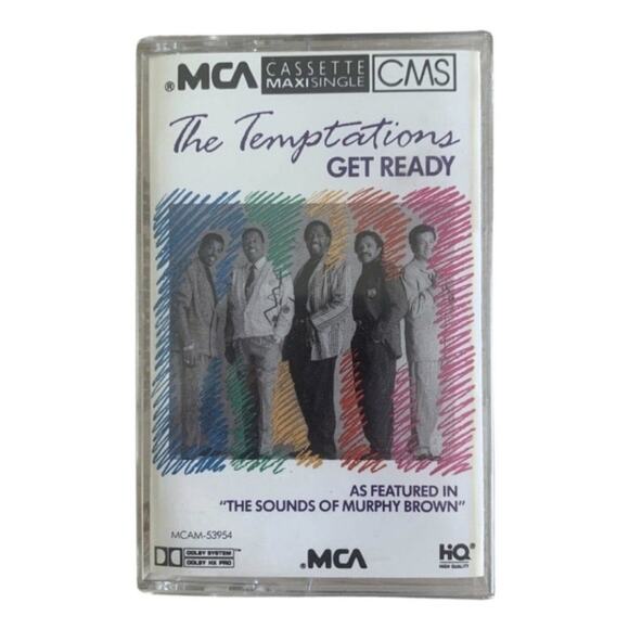 Temptations Get Ready MCA 1990 Maxi-Single Cassette Tape VG+ MCAM-5394 Motown - Picture 1 of 7